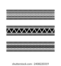 traditional pattern design tattoo, sticker, ribbon, traditional pattern logo template