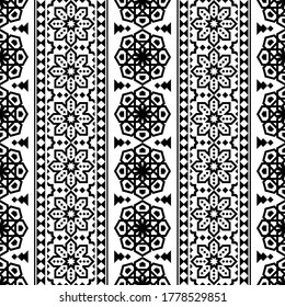 Traditional pattern in indian style black white color 