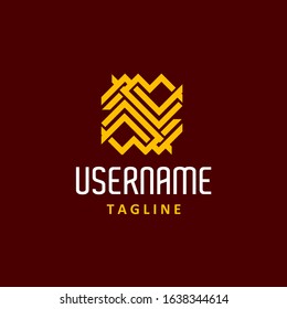 Traditional Pattern Logo Design Inspiration . Square Tribal Logo Design Template