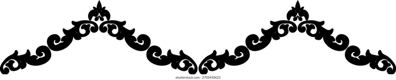 traditional pattern of sumatera. floral pattern with dark color