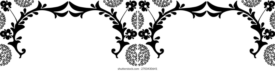 Patrón tradicional de Sumatra. patrón floral con color oscuro