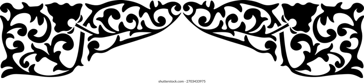 padrão tradicional de sumatera. padrão floral com cor escura	