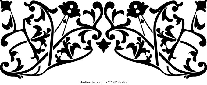 padrão tradicional de sumatera. padrão floral com cor escura	