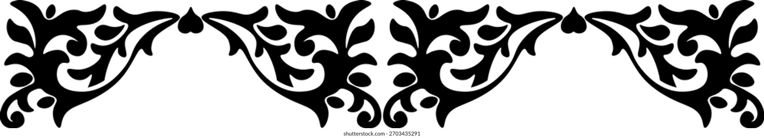 traditional pattern of sumatera. floral pattern with dark color	