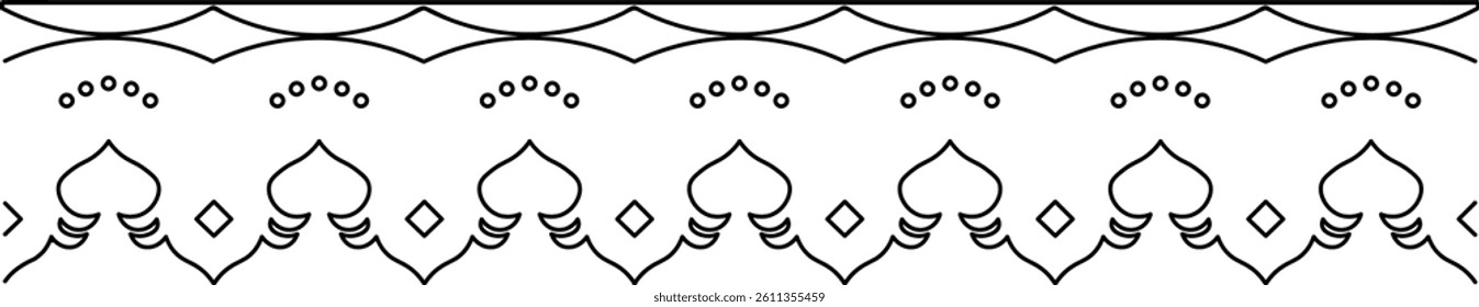 traditional pattern of Sumatera. floral pattern. line art pattern