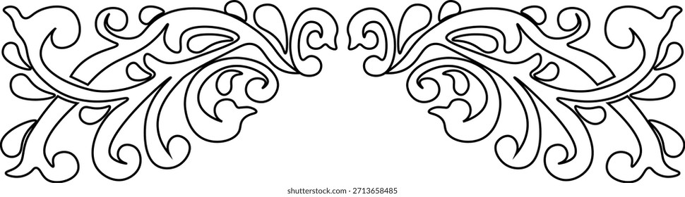 Patrón tradicional de Sumatra. patrón floral. patrón de arte de línea