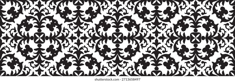 Patrón tradicional de Sumatra. patrón floral. patrón de arte de línea