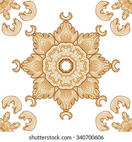traditional pattern of textile industry cotton flowers vector graphic beautiful texture