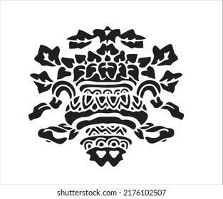 traditional pattern vectors daquan with white background