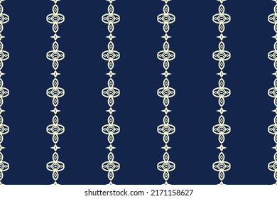 traditional patterned native american art Ethnic motif design pattern seamless. Blue and white color
