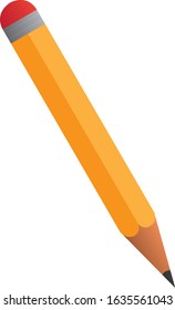 A traditional pencil with eraser on the tip