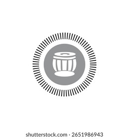 Traditional Percussion Instrument Logo  Design