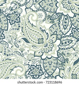 Traditional Persian pickles seamless pattern. Vintage flowers ornament.