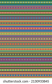 Traditional Peruvian, Bolivian Woven Textile pattern. Folk Tribal Seamless Pattern. Vector. Ethnic Ornament.