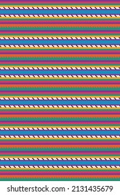 Traditional Peruvian, Bolivian Woven Textile pattern. Folk Tribal Seamless Pattern. Vector. Ethnic Striped Ornament.