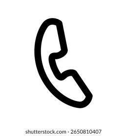 Traditional Phone Handset Symbol Representing Voice Call Service
