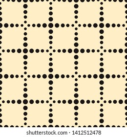 Traditional pointillism seamless pattern. geometrical pattern structured by many dots with vintage color.