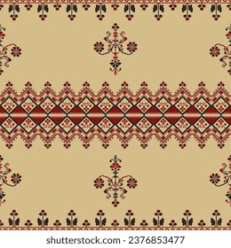 Traditional Polish embroidery vector pattern