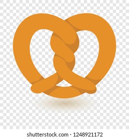 Traditional pretzel icon. Flat illustration of traditional pretzel vector icon for web design