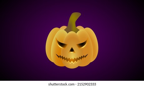 Traditional pumpkin head for halloween on dark background