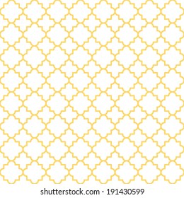 Traditional Quatrefoil Lattice Pattern. Seamless Vector Background.