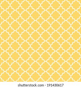 Traditional Quatrefoil Lattice Pattern. Seamless Vector Background.