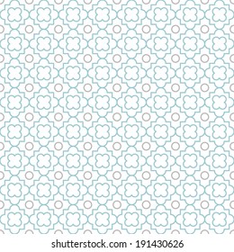 Traditional quatrefoil lattice pattern. Seamless vector background.