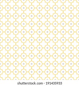 Traditional Quatrefoil Lattice Pattern. Seamless Vector Background.