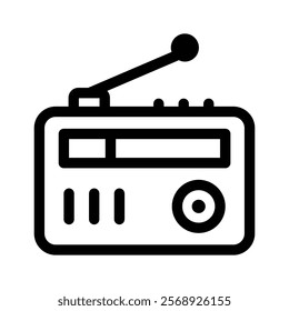 A traditional radio device used for broadcasting and receiving signals