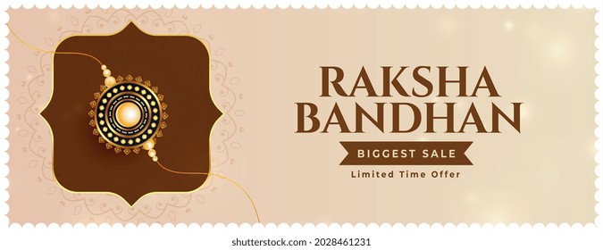 traditional rakha bandhan sale banner with rakhi design
