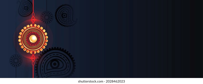 traditional raksha bandhan banner with text space