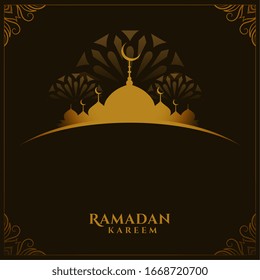 traditional ramadan kareem festival card with text space