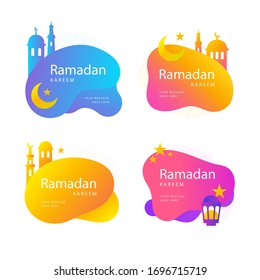 traditional ramadan kareem month celebration greeting card design, holy muslim culture, islamic religion mubarak eid background, islam holiday ramazan vector illustration

