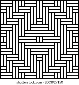 traditional rattan woven pattern vector