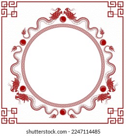 Traditional red Chinese Dragon for tattoo design ,Chinese new year and all festivals (translate : Chinese Dragon)