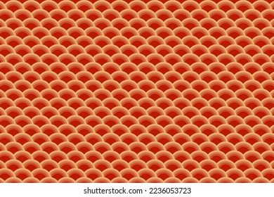 Tradicional fondo de patrón chino de oro rojo. Ilustración vectorial