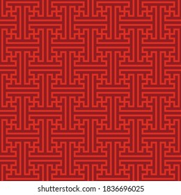 Traditional red japanese seamless pattern