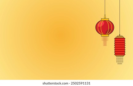 Traditional red lantern. With an empty area, perfect for Chinese New Year or similar events