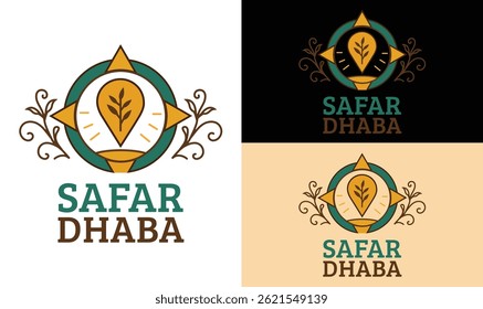 Traditional Restaurant Logo – Safar Dhaba Logo - Emblem logo - Graphic designers
