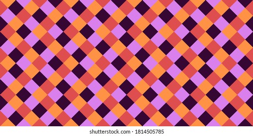 Traditionelle Rhombus-Fliesen nahtlos Muster Vektorgrafik-Design. Quadrat formt Retro-Tapete. Rhombus geometrisches nahtloses Muster, gepolsterter Stoffdruck. Zeitgenössische Quadrate sind unendlicher Hintergrund.