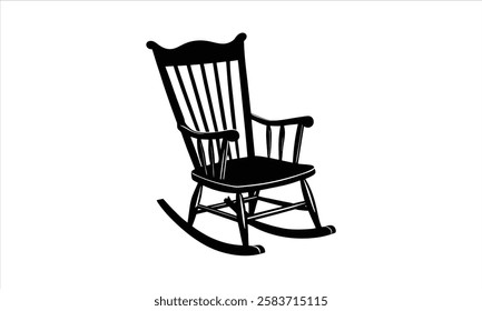 Traditional Rocking Chair Outline Image