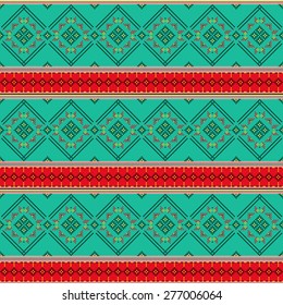 Traditional romanian embroidery seamless pattern design