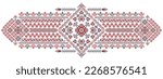 Traditional Romanian embroidery vector design element over white background