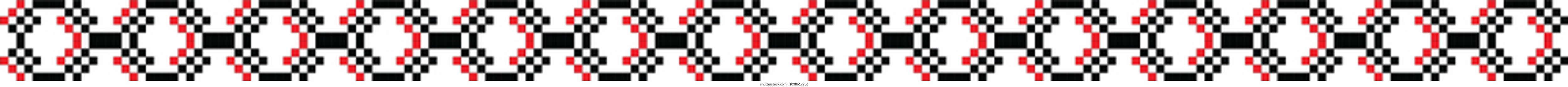 Traditional Romanian folk art knitted embroidery pattern