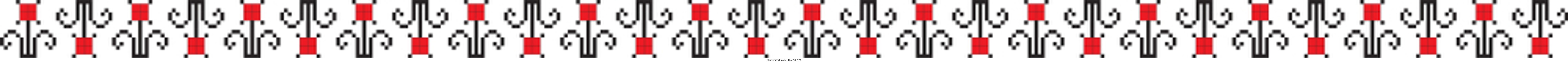 Traditional Romanian folk art knitted embroidery pattern
