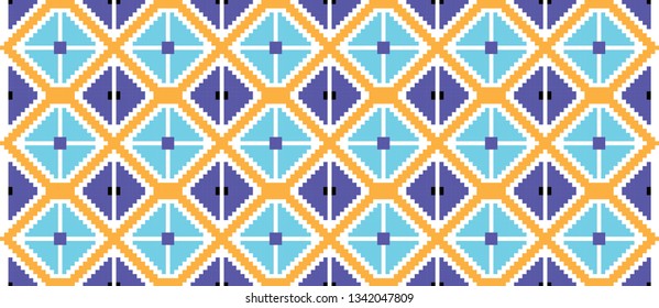 Traditional Romanian folk art knitted embroidery pattern
