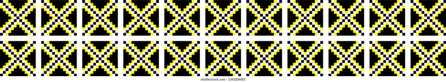Traditional Romanian folk art knitted embroidery pattern
