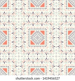Traditional Romanian folk art knitted embroidery pattern. 
