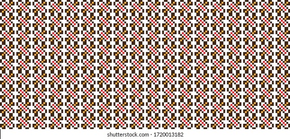 Traditional Romanian folk art knitted embroidery pattern; sewing pattern
