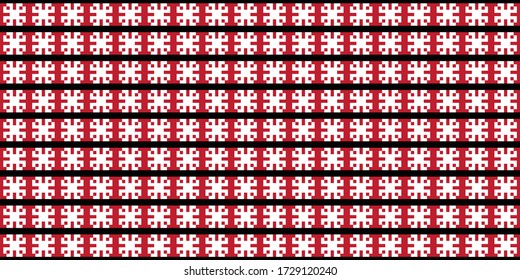 Traditional Romanian folk art knitted embroidery pattern; sewing pattern
